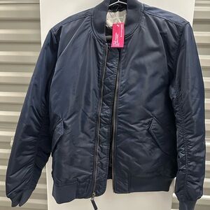 Everlane Dark Blue Bomber Jacket